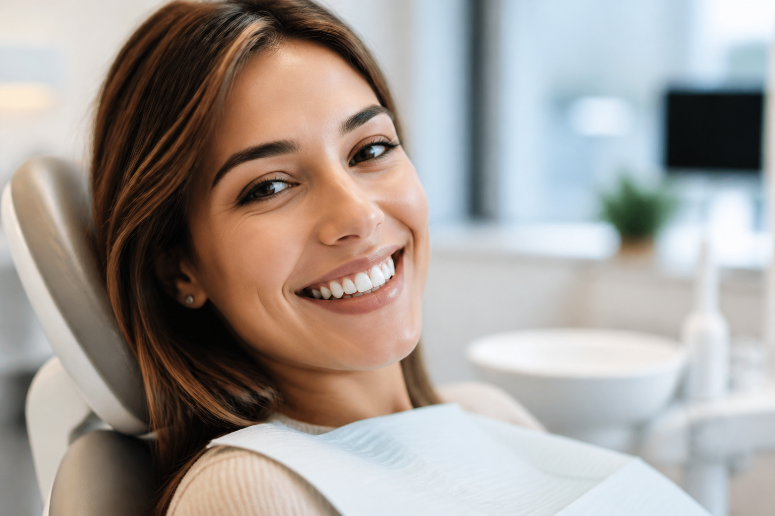 Confident patient smile after dental care